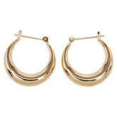 K18YG イエローゴールド フープ ピアス レディース 【中古】